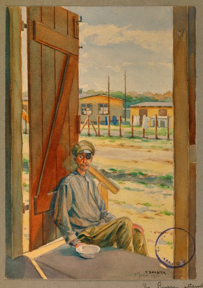 portret van een Russische gevangene, Gustrow door Fernand Barbier