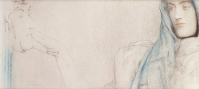 Studie voor Het Geheim door Fernand Khnopff