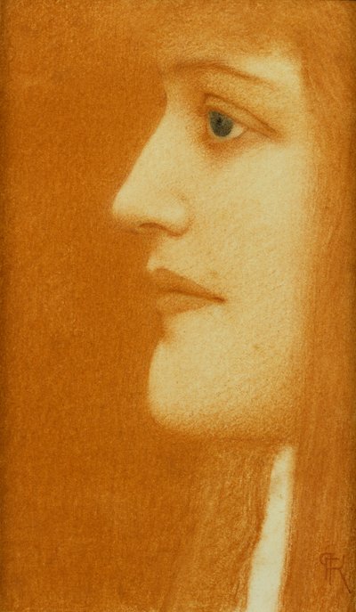 Studie van een Vrouw in Profiel, 1910 door Fernand Khnopff