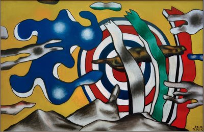 Het vliegtuig in de lucht door Fernand Leger