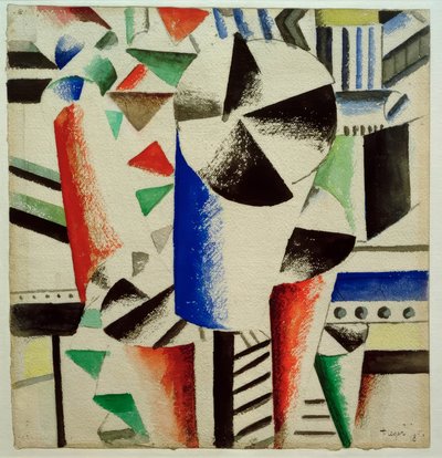 Gekleurde cilinders door Fernand Leger