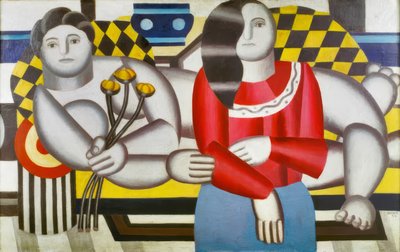 "Femme tenant des fleurs" (Vrouw met bloemen) door Fernand Leger