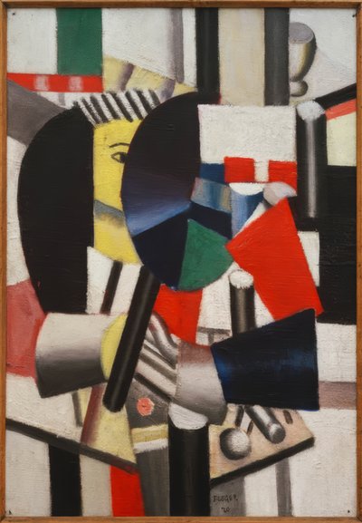 Vrouw met spiegel door Fernand Leger