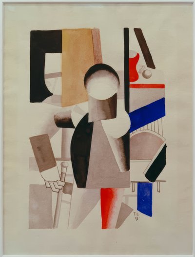 Studie voor Les trois camerades door Fernand Leger