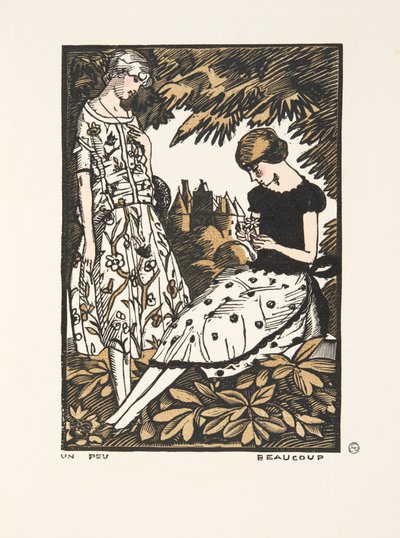 Un Peu, Beaucoup, uit een collectie modeplaten, 1920 door Fernand Siméon