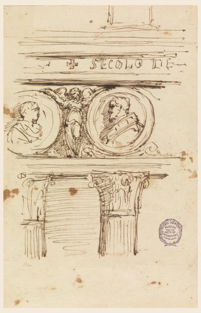 Ontwerp voor een Entablement door Filippo Marchionni