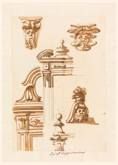 Tekenen, Bouwkunde, 1750-90 door Filippo Marchionni