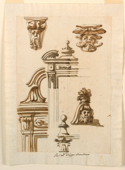 Tekenen, Bouwkunde, 1750-90 door Filippo Marchionni