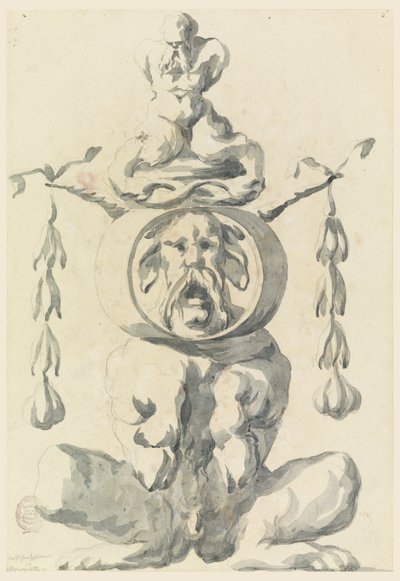 Tekening, Groteske figuur, 1550-1625 door Filippo Marchionni