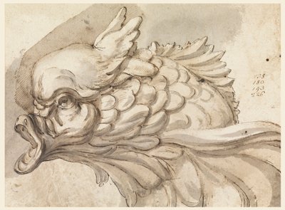 Hoofd van een dolfijn, ca. 1775 door Filippo Marchionni