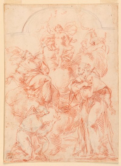 Tekening, Studie voor een altaarschilderij met Christuskind, 1750-1800 door Filippo Marchionni