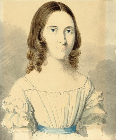 Een portret van Christina Georgina Rossetti door Filippo Pistrucci
