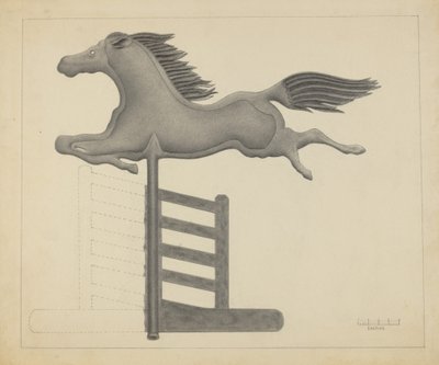 Paard Weerhaan door Filippo Porreca