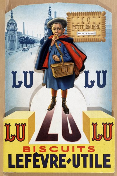 Biscuits Lefèvre-Utile (LU) gebaseerd op de originele tekening van Firmin Bouisset - coll. conservatorium van de poster in Bretagne. door Firmin Bouisset