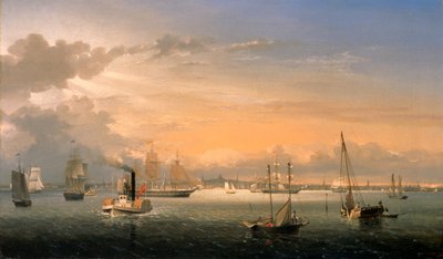 Haven van Boston door Fitz Henry Lane