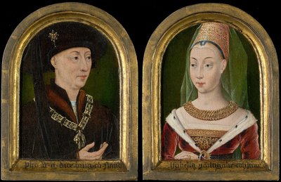 Filips de Goede, hertog van Bourgondië; Isabelle van Bourbon () door Flemish