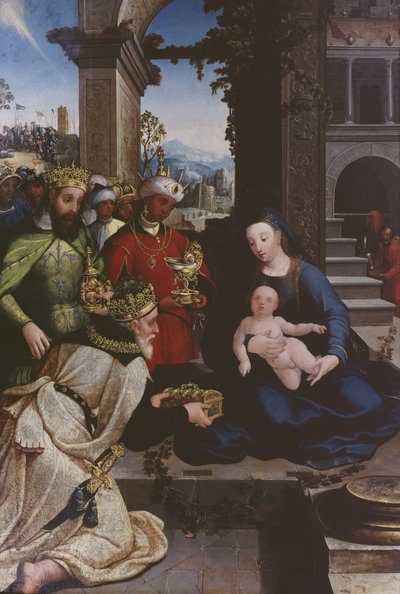 Aanbidding der Wijzen, c.1500 door Flemish School