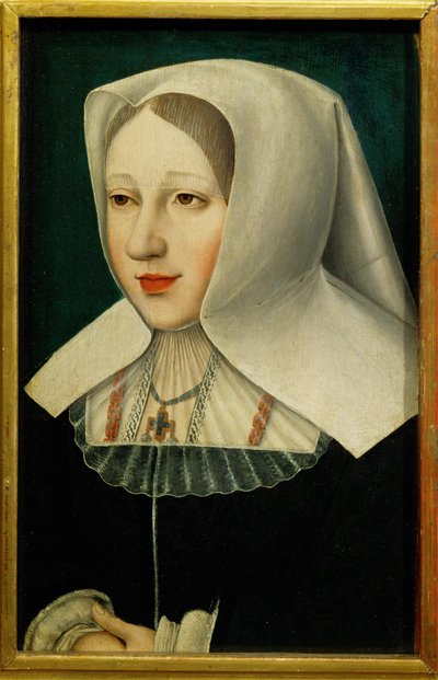 Aartshertogin Margarete, dochter van keizer Maximiliaan I (schilderij op hout) door Flemish School