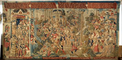Vlaamse wandtapijt. De ontvoering van Helena. ca 1475-1495 door Flemish School