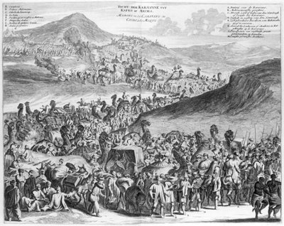 Hadji karavaan van Caïro naar Mekka, uit Beschrijving van Afrika door O. Dapper, 1686 door Flemish School