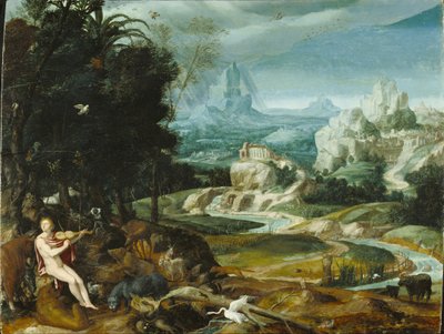 Landschap met Orpheus, c.1570 door Flemish School