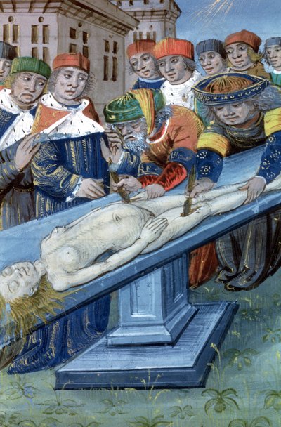 Dissectie, uit De Medina Fen I. II, door Avicenna (980-1037) door Flemish School