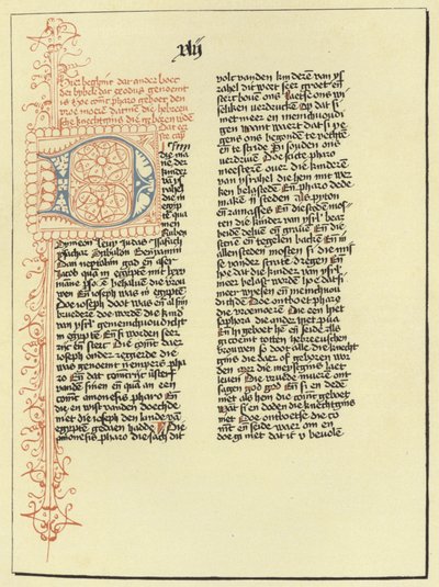 Pagina uit het Boek Exodus door Flemish School