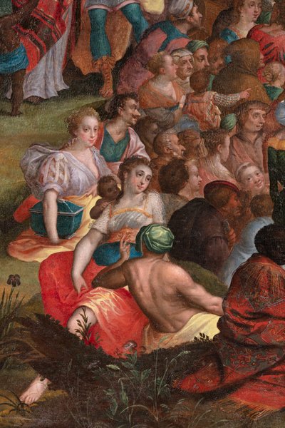 Prediking van Johannes in de woestijn door Flemish School