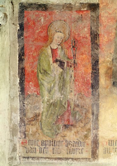 St. Apollonia, muurschildering uit de crypte, c.1480-1540 door Flemish School