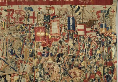 Wandtapijt met de veroveringen van koning Alfonso V van Portugal door Flemish School