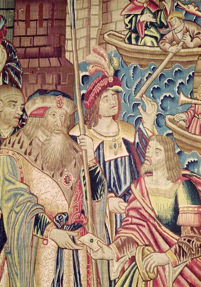 De Aankomst van Vasco da Gama door Flemish School