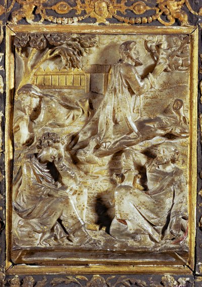 De nacht in Getsemane ... (albast) door Flemish School