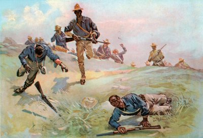 Troep C, Negende U.S. Cavalerie, Kapitein, leidend de aanval bij San Juan door Fletcher C. Ransom