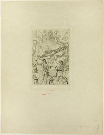 Frontispice voor La messe de Gnide door Félicien Rops