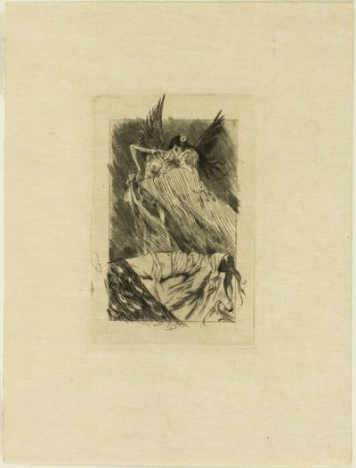 Frontispice voor Les baisers morts door Félicien Rops