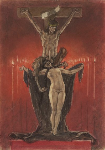 De Calvarieberg van de Satanisten door Félicien Rops