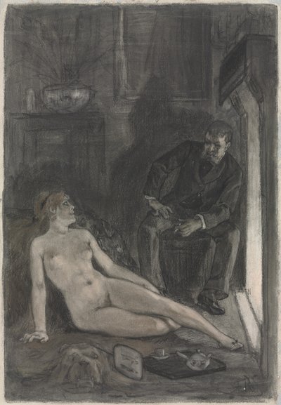 Winteravond door Félicien Rops