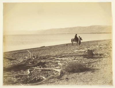 Dode Zee en de bergen van Judea, Palestina door Félix Bonfils