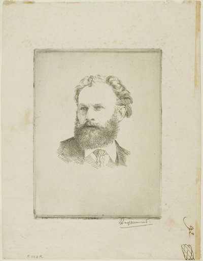 Portret van Edouard Manet door Félix Henri Bracquemond
