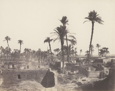 Abâziz, interieur van een Arabisch dorp, 1851-52, gedrukt 1853-54 door Félix Teynard
