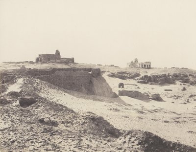 Assouan, ruïnes van de oude Arabische omheining, ten zuidoosten van de stad door Félix Teynard