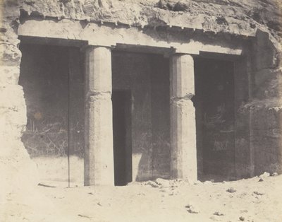 Béni-Haçan, Architectuur Hypogeen - Graf van Névothph, 1851-52, gedrukt 1853-54 door Félix Teynard