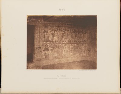 El-Fourdjeh. Hypogeaanse architectuur - Binnenschildering van de rechtermuur door Félix Teynard