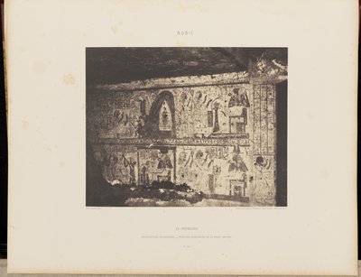 El-Fourdjeh. Hypogeaanse architectuur - Binnenschildering van de linkermuur door Félix Teynard