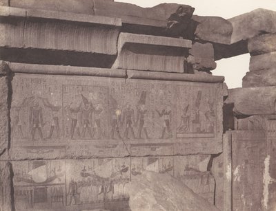 Karnak Thebe, Paleis - Granieten Constructie - Beeldhouwwerk..., 1851-52, gedrukt 1853-54 door Félix Teynard