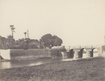 Syout, brug over het grote kanaal, 1851-52, gedrukt 1853-54 door Félix Teynard