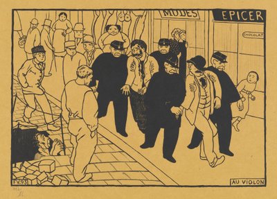Au Violon Off to the Jug, 1893 door Félix Vallotton
