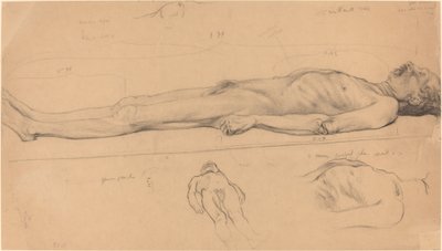 Het Lijk (Studie voor De Dode Christus) door Félix Vallotton