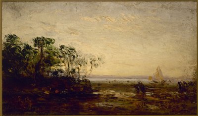 Martigues, schemeringseffect, tussen 1850 en 1900 door Félix Ziem
