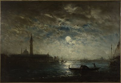Venetië en de Campanile in het maanlicht door Félix Ziem